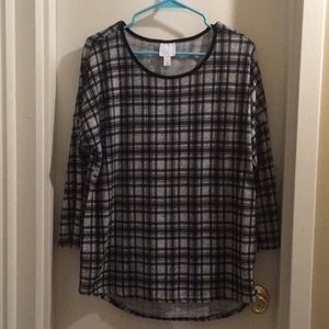 Sunday plaid soft knit shirt